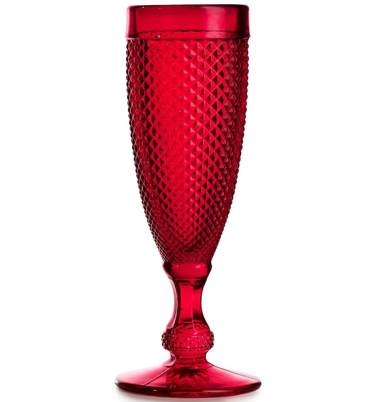 Bicos Champagne Flutes Red, Set of 4 Pc