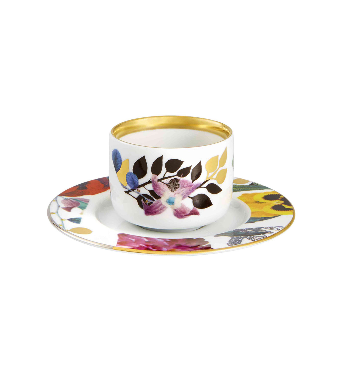 Coffee Cups & Saucer, Set of 2 - Primavera Collection