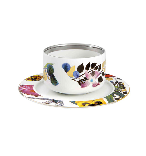 Tea Cups & Saucer, Set of 2 - Primavera Collection