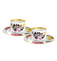 Coffee Cups & Saucer, Set of 2 - Primavera Collection
