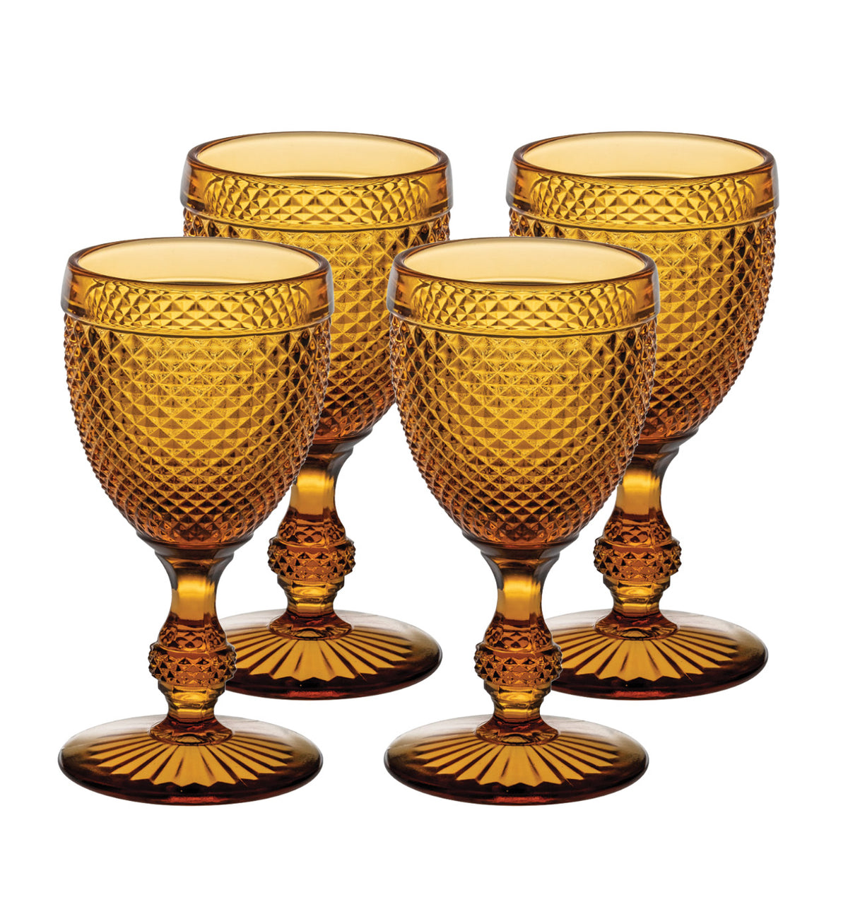Bicos Water Goblet Ambar, Set of 4 Pc