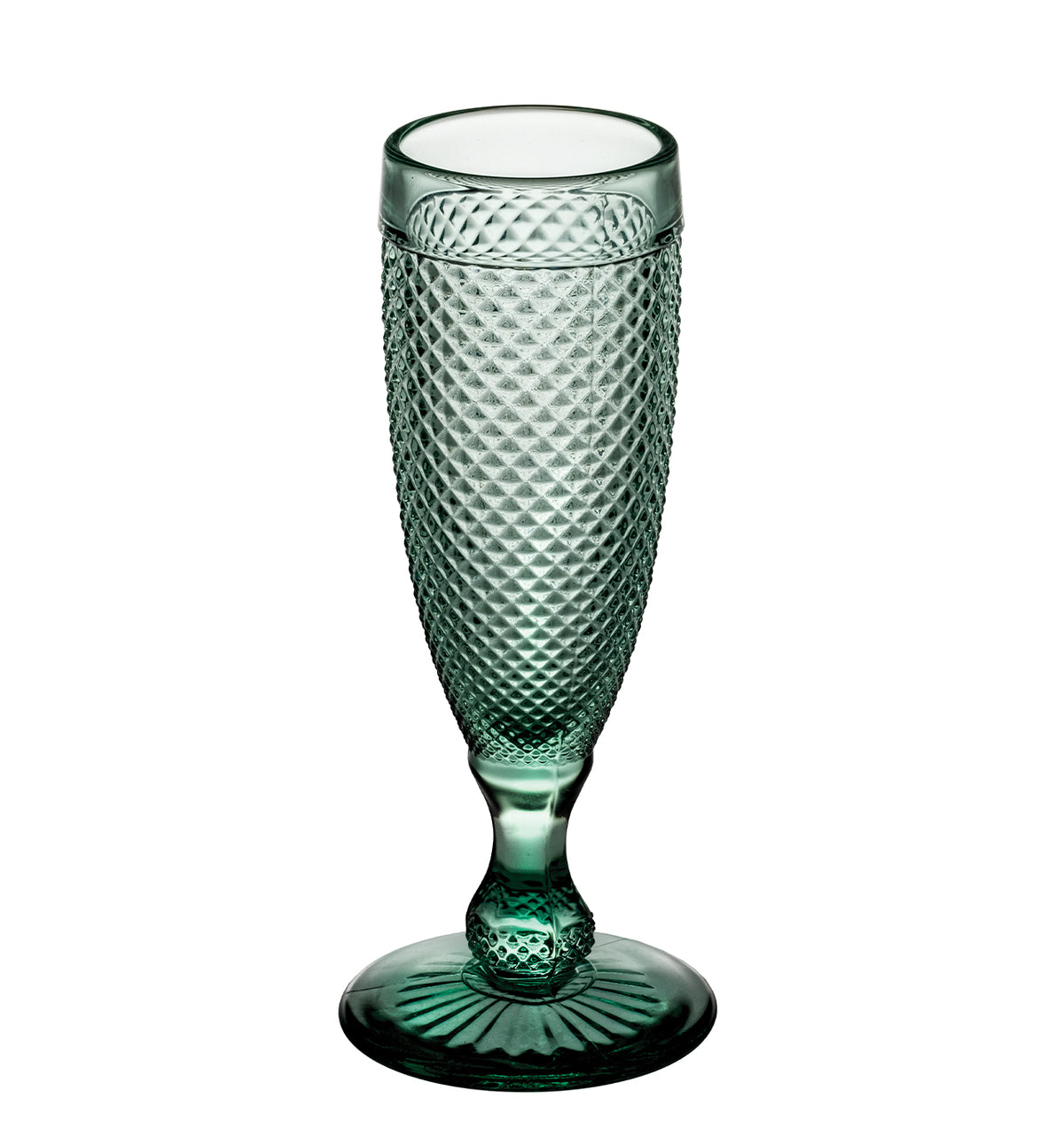 Bicos Champagne Flutes Mint Green, Set of 4 Pc