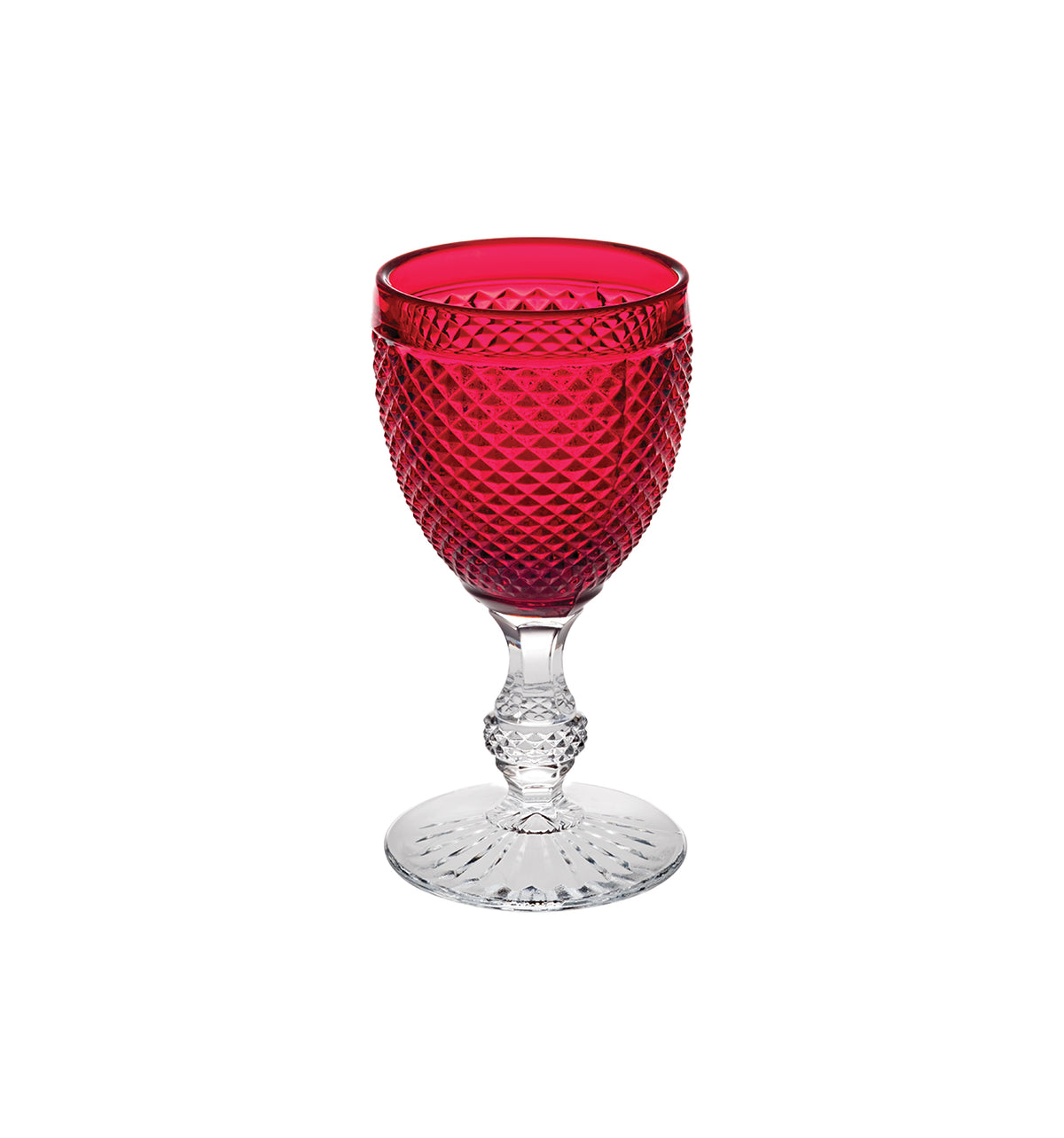 Bicos Bicolor Water Goblet Red Top