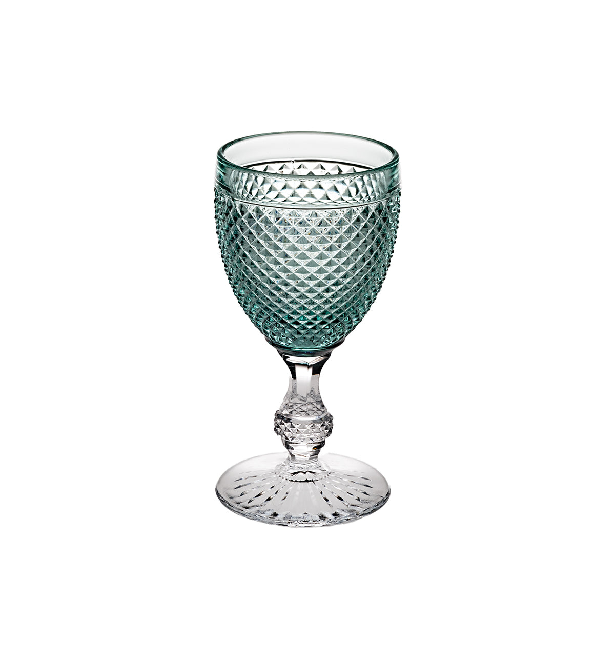 Bicos Bicolor Water Goblet Mint Green Top