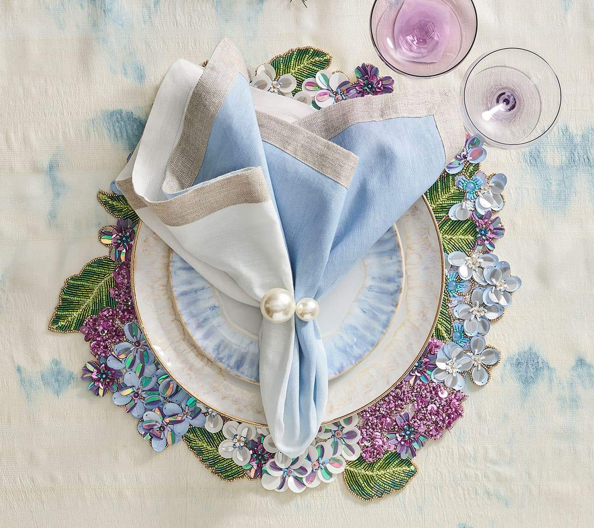 Hydrangea Placemat in Multi, Set of 2