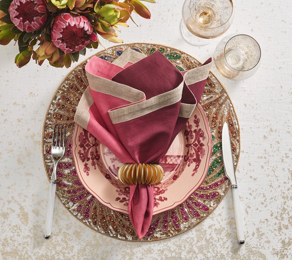 Dip Dye Napkin, Berry & Plum