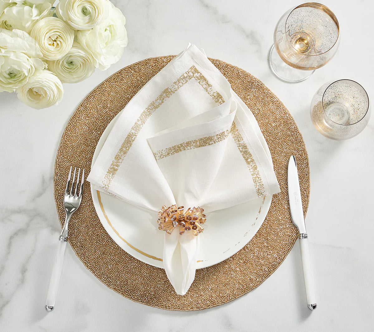 Vermicelli Placemat in Champagne