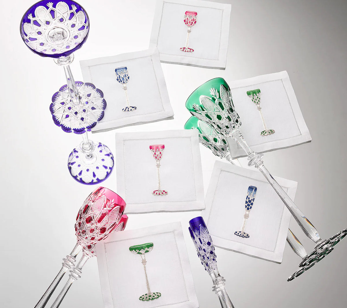 Tsar Cocktail Napkins in Multi, Set of 6 in a Gift Box