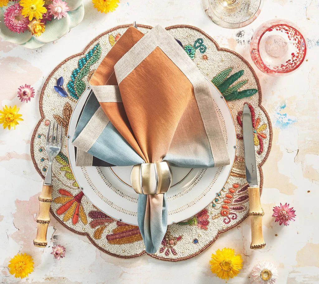 Dip Dye Napkin, Midnight & Copper