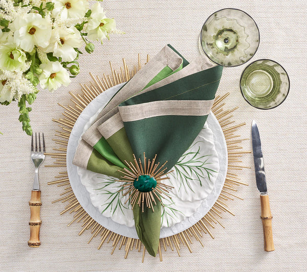 Dip Dye Napkin, Olive & Green