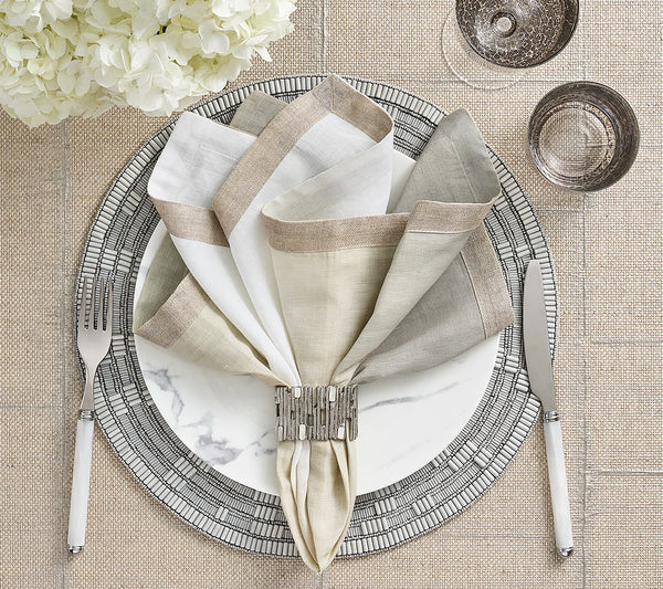 Dip Dye Napkin, Gray & Silver