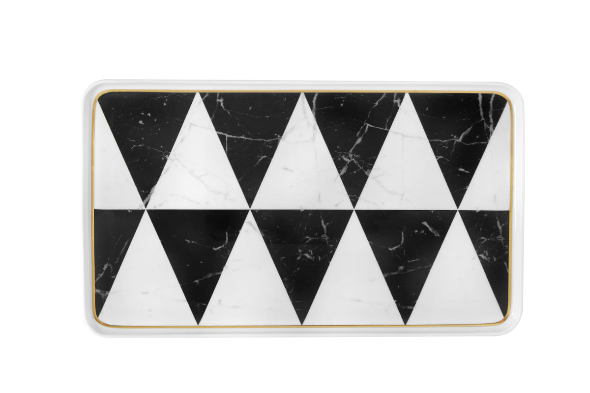 Medium Rectangular Platter - Carrara Collection