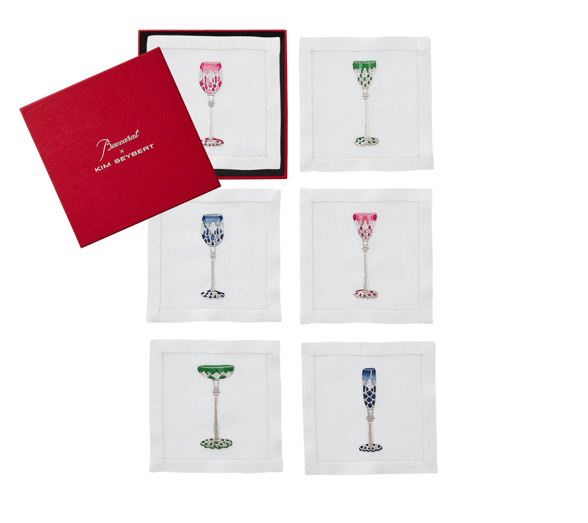 Tsar Cocktail Napkins in Multi, Set of 6 in a Gift Box