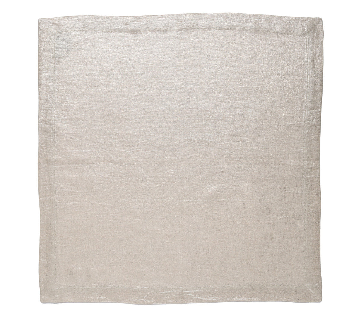 Metallic Linen Napkin in Natural & Silver