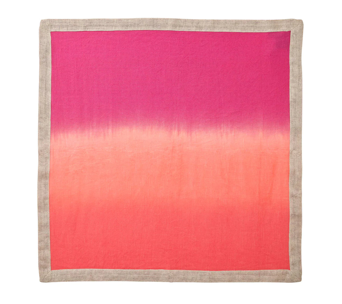 Dip Dye Napkin, Fuchsia & Orange