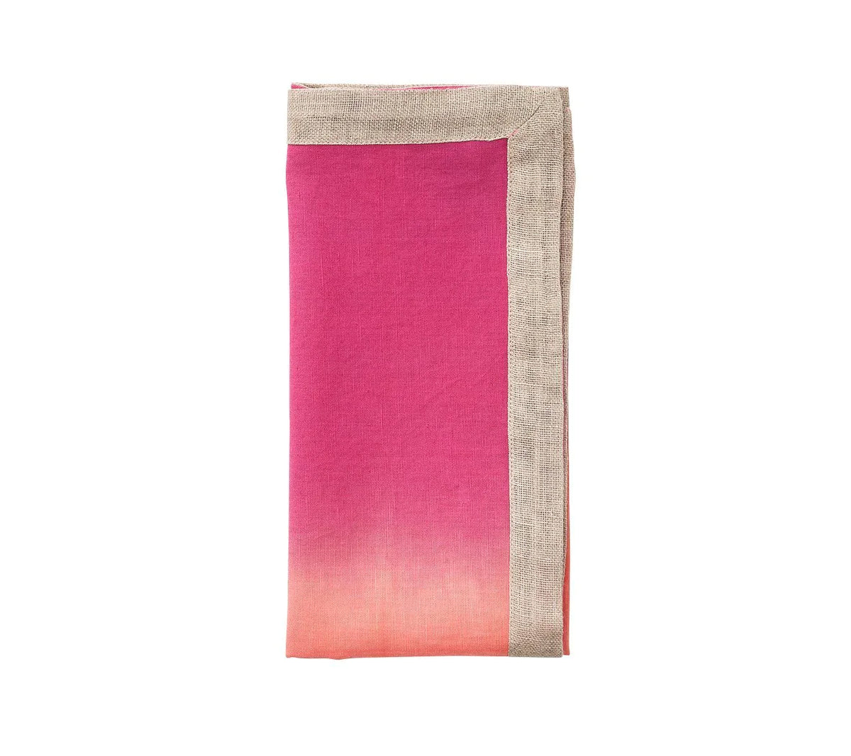 Dip Dye Napkin, Fuchsia & Orange