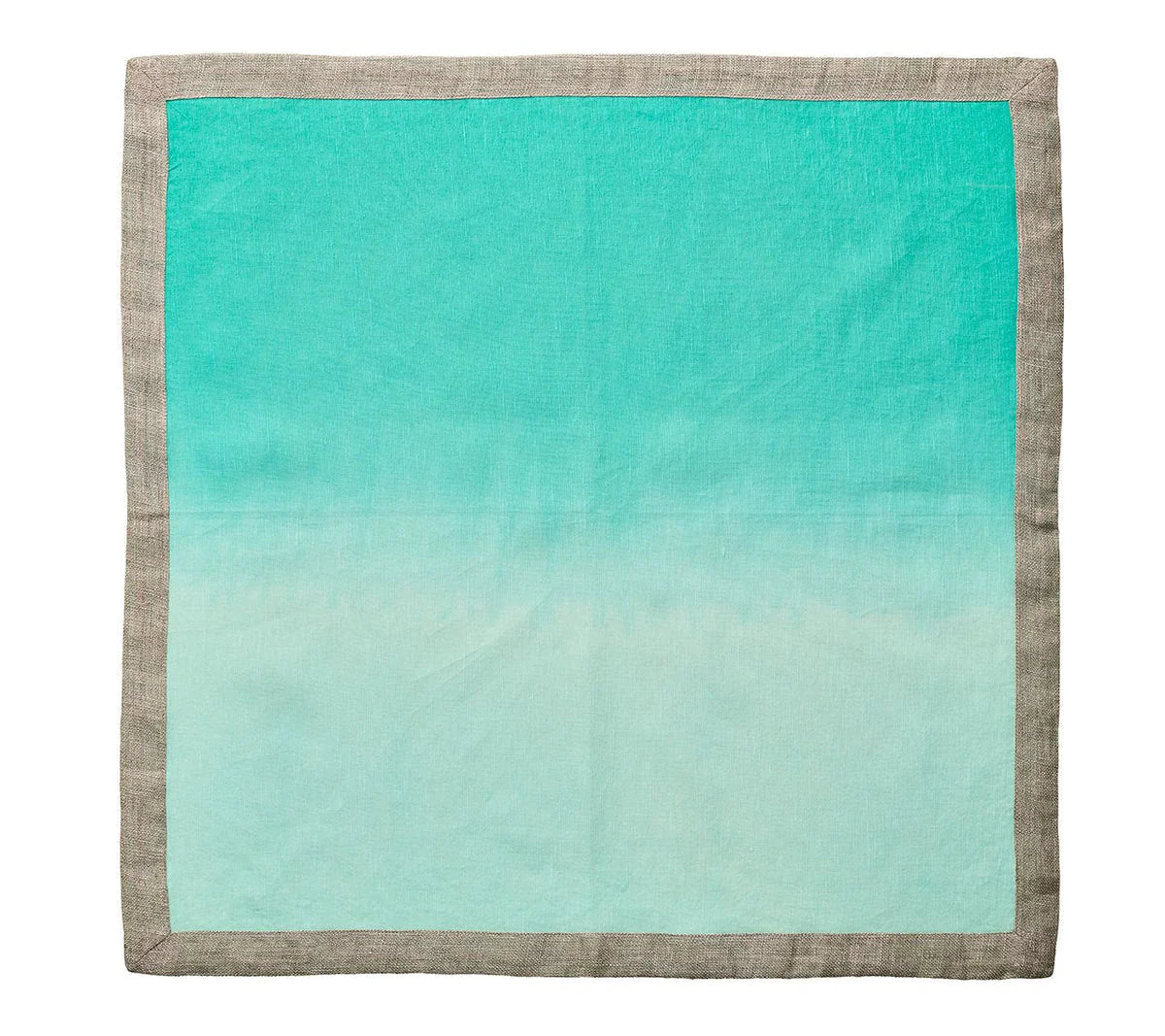 Dip Dye Napkin, Mint & Silver