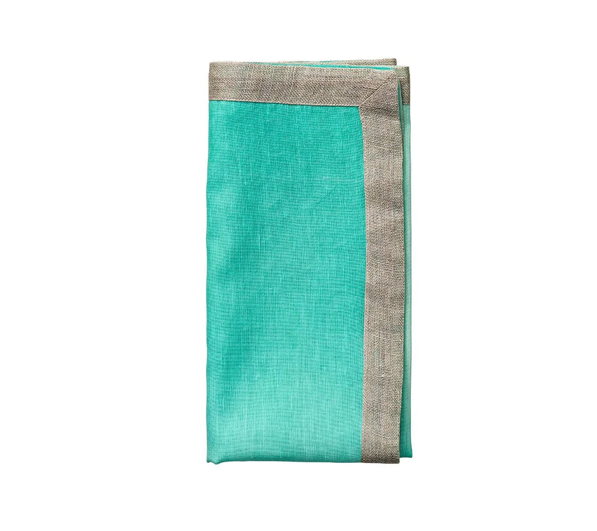 Dip Dye Napkin, Mint & Silver