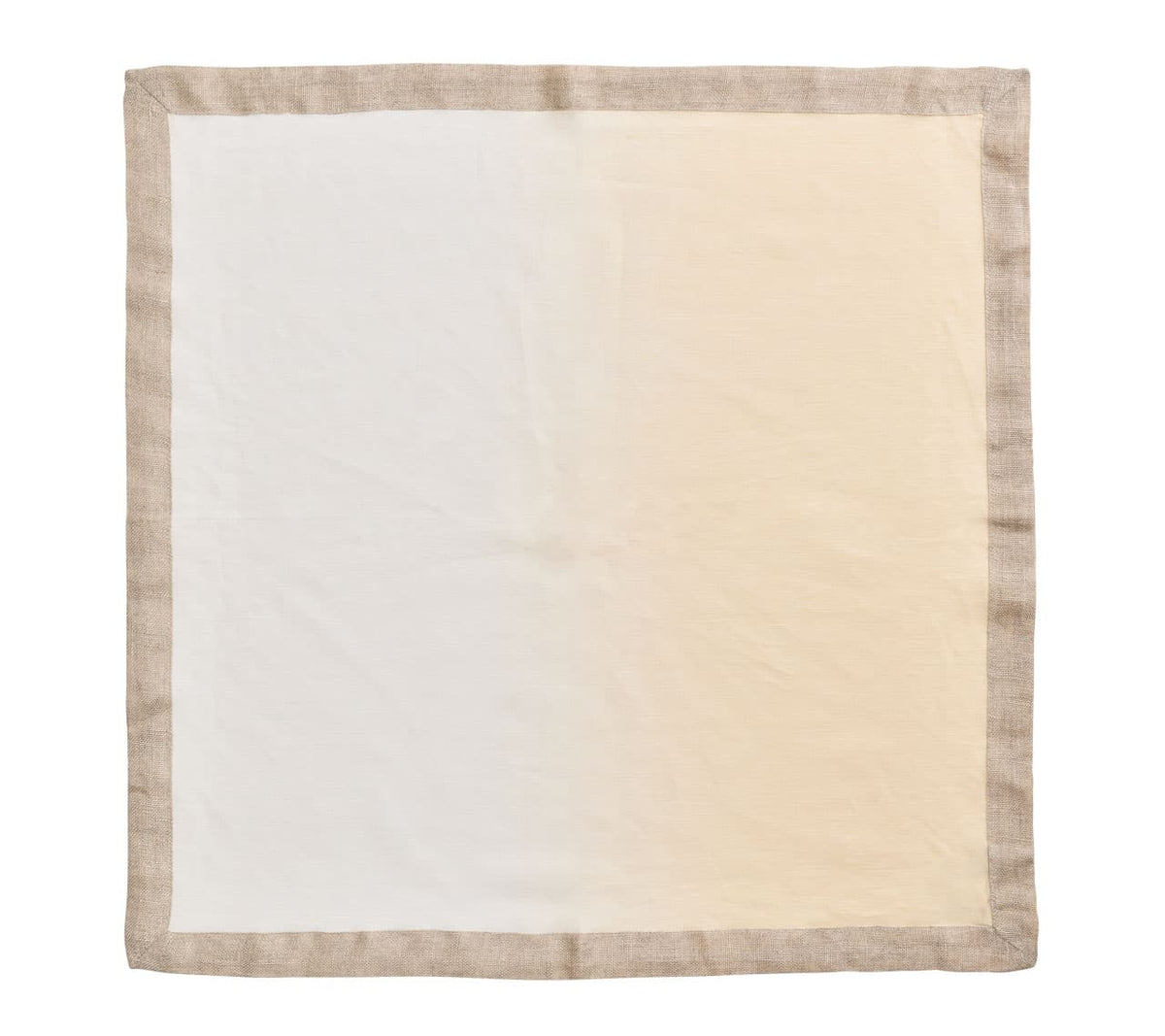 Dip Dye Napkin, White & Beige