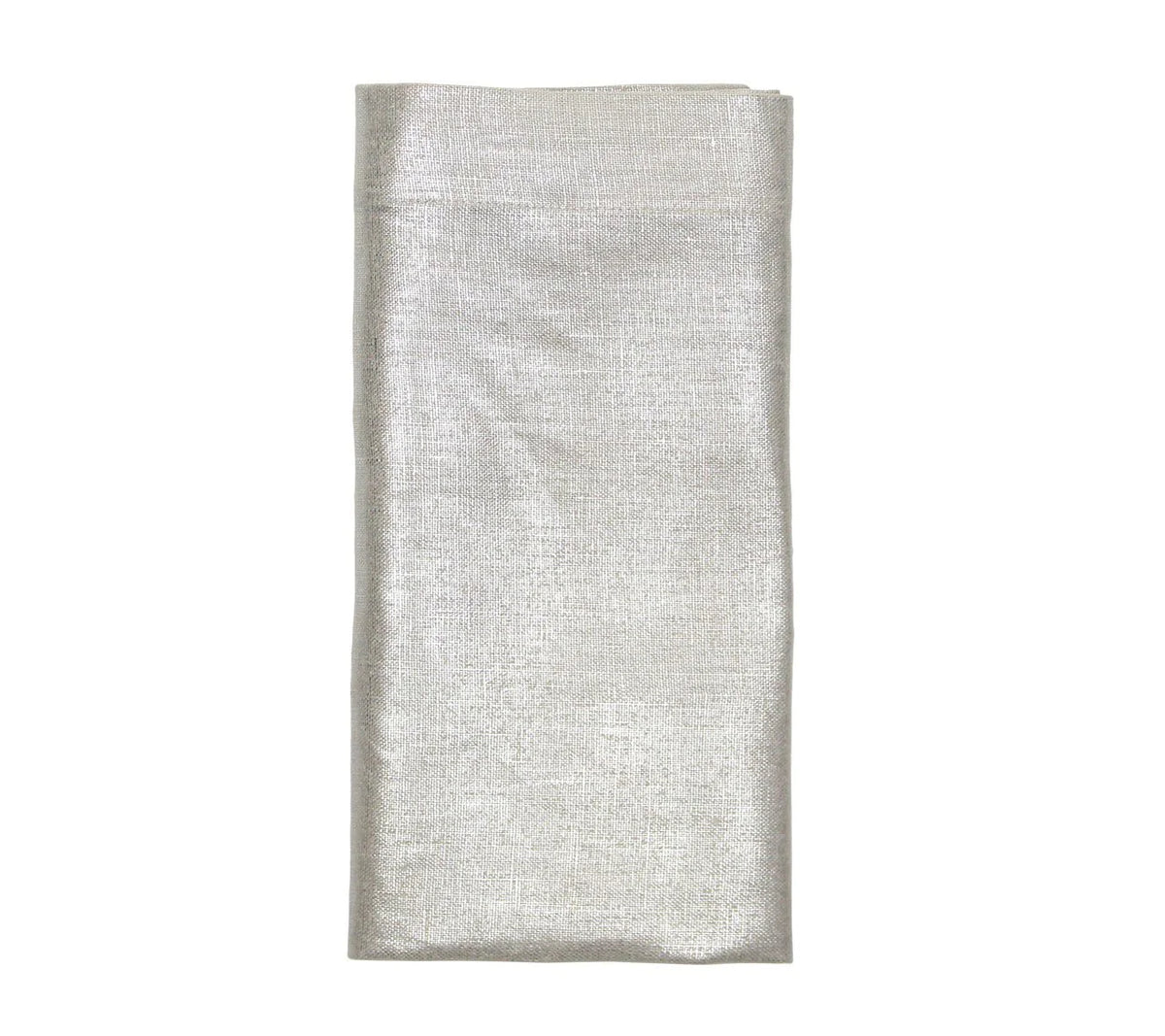 Metallic Linen Napkin in Natural & Silver
