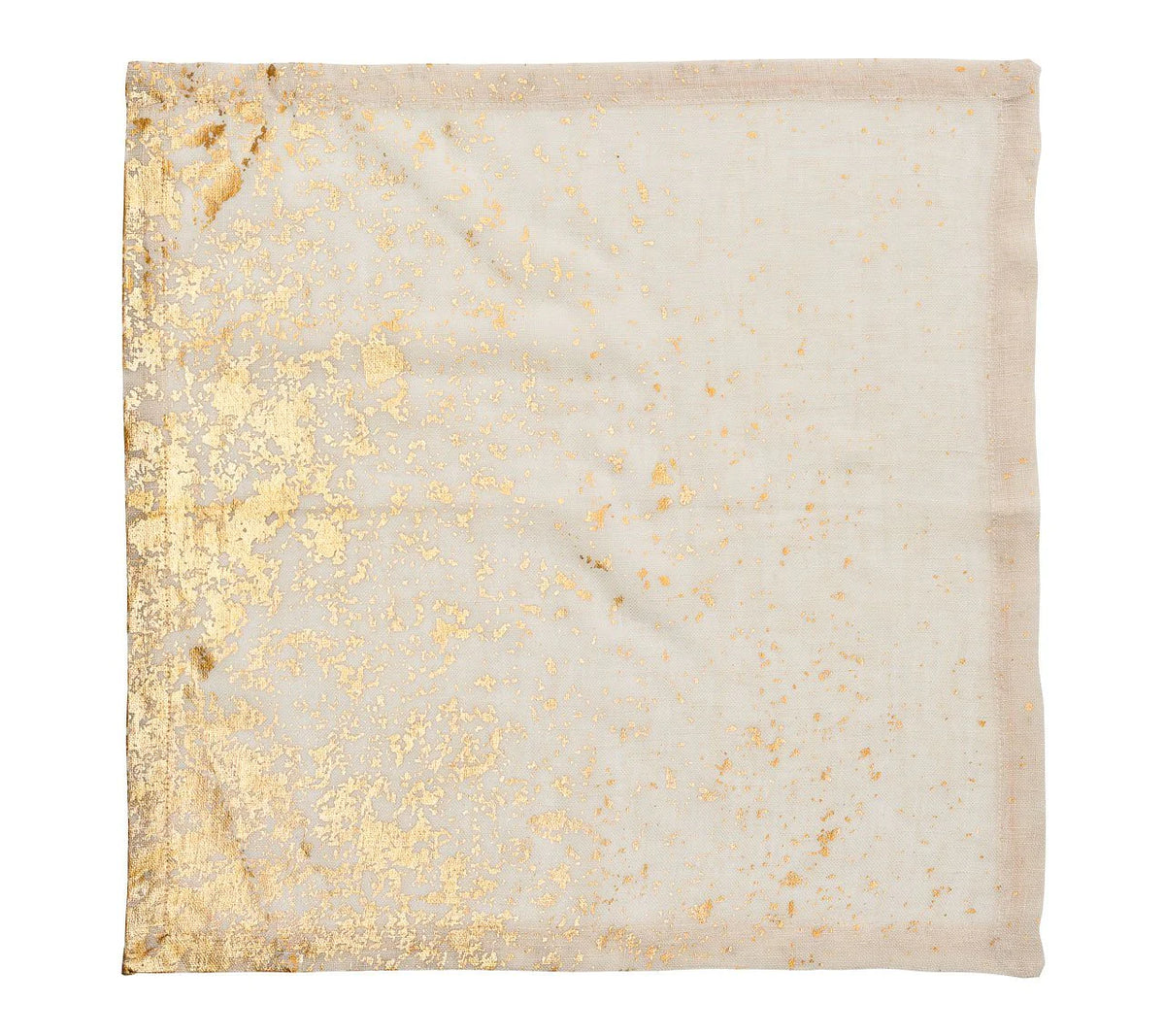 Metafoil Napkin in White & Gold