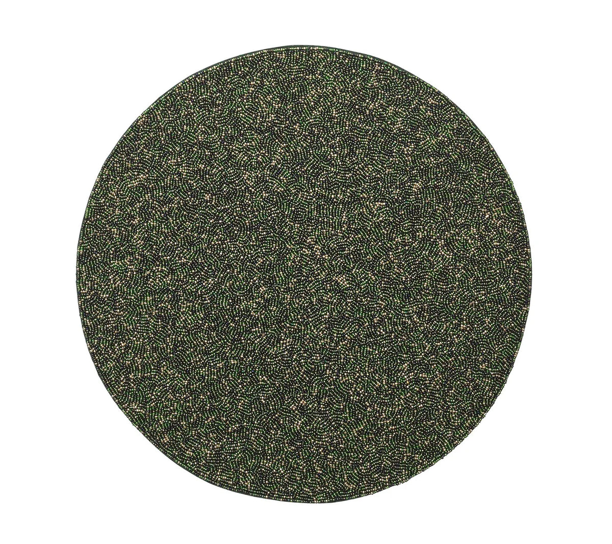 Vermicelli Placemat in Green & Gold