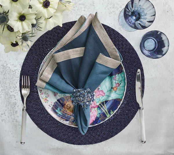 Dip Dye Napkin, Navy & Blue