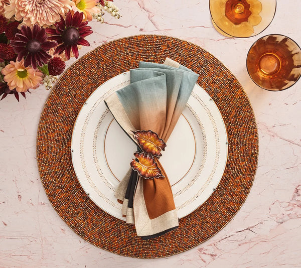 Dip Dye Napkin, Midnight & Copper