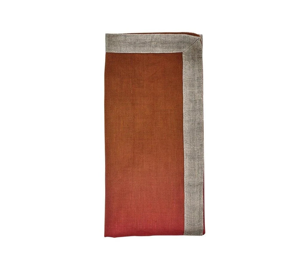 Dip Dye Napkin, Cranberry & Orange