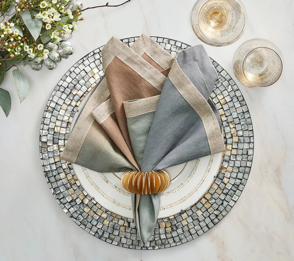 Dip Dye Napkin, Beige, Taupe & Gray
