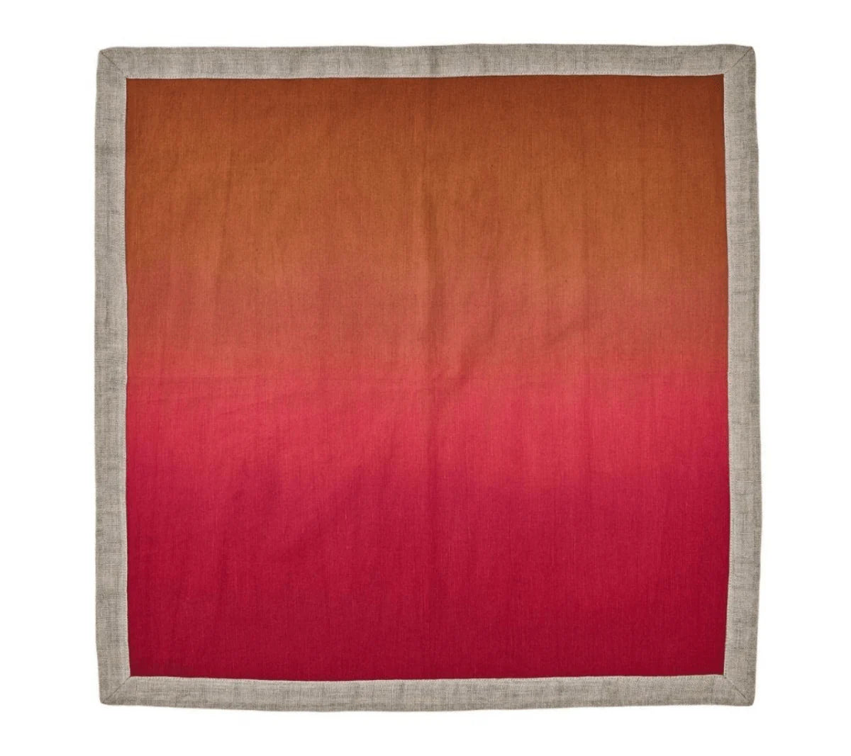Dip Dye Napkin, Cranberry & Orange