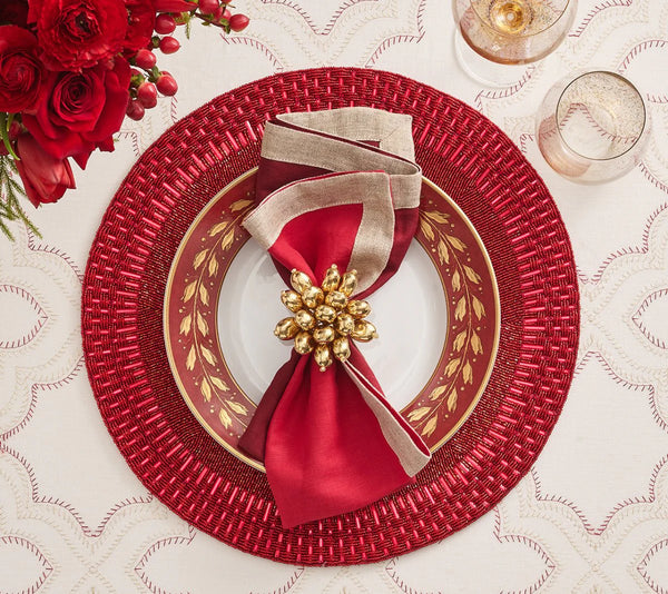 Dip Dye Napkin, Red & Burgundy