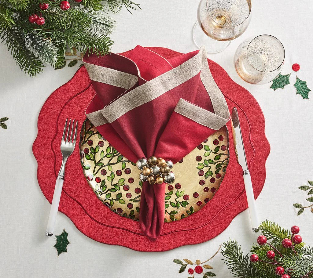 Dip Dye Napkin, Red & Burgundy