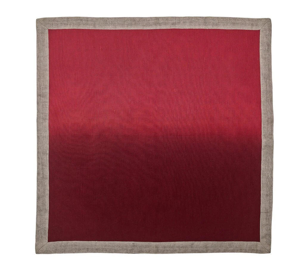 Dip Dye Napkin, Red & Burgundy