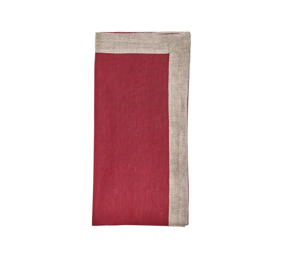 Dip Dye Napkin, Red & Burgundy