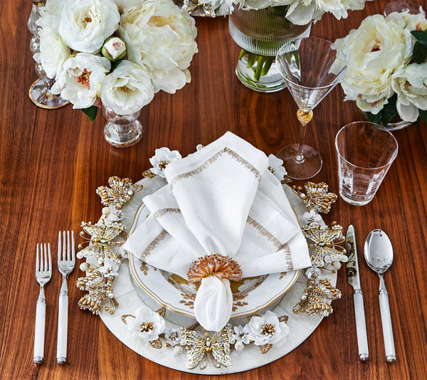 Mirage 5-Piece Place Setting in White & Silver