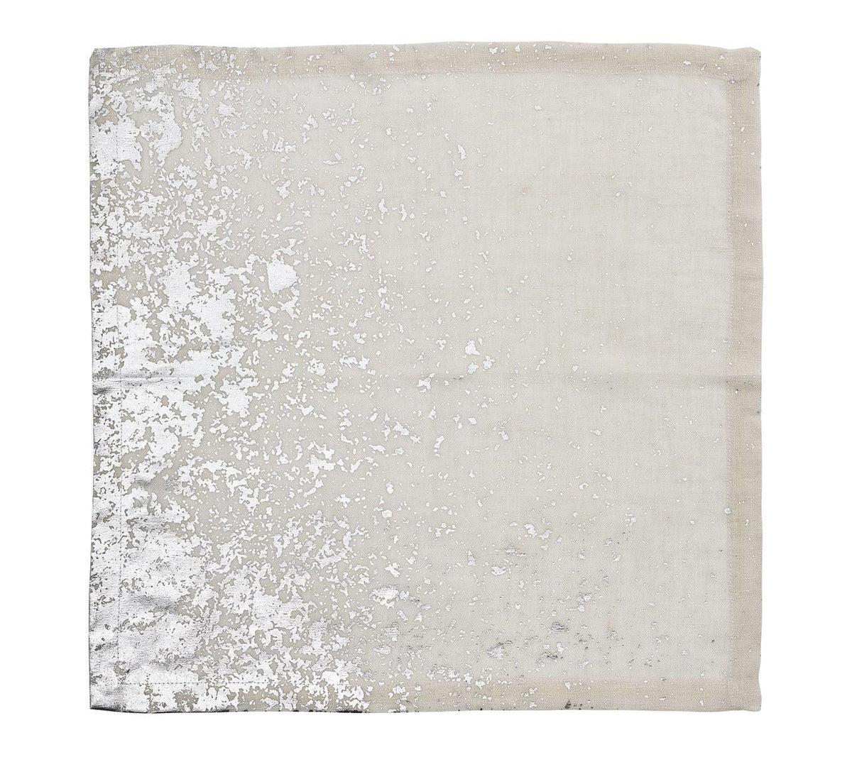 Metafoil Napkin in White & Silver